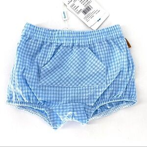 Cocote Toddler Girl Check Shorts Blue - 6M